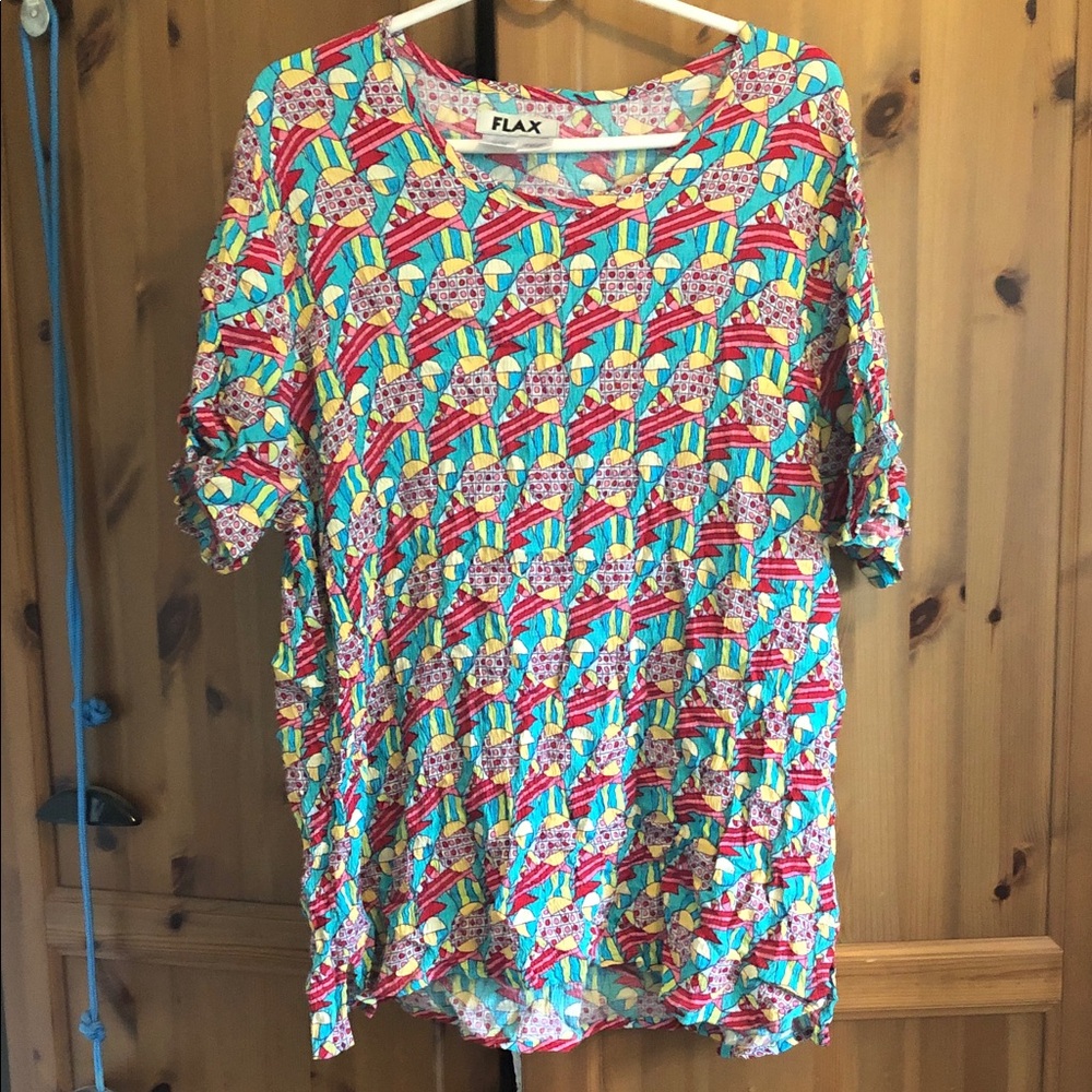 Flax Multicolor Graphic Top